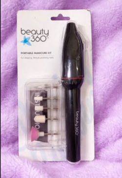 Beauty 360 Portable Manicure Kit With Attachments For Shaping Filing & Polishing