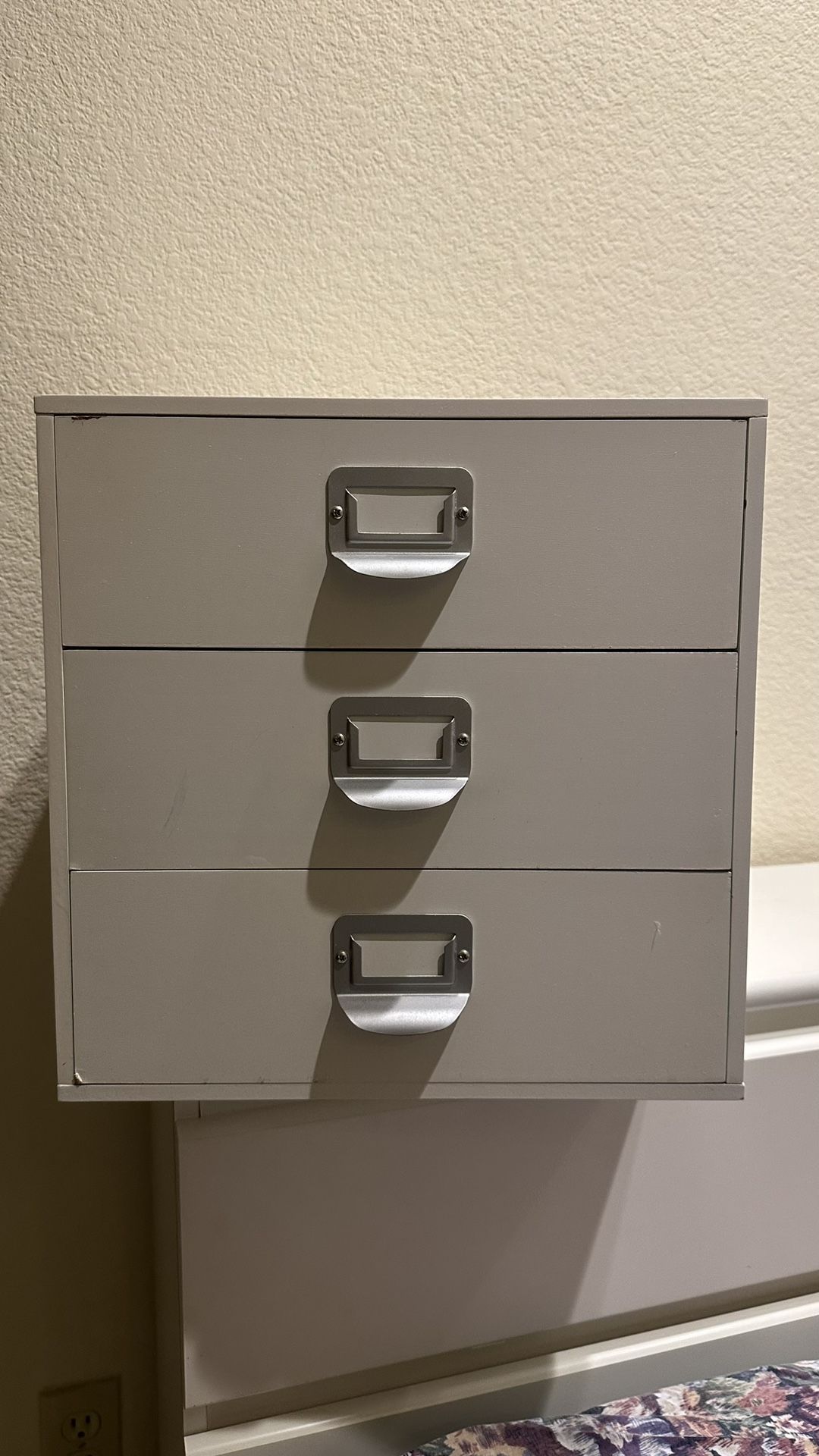 White 3-drawer Wooden Storage Cabinet