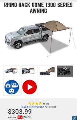 Rhino Rack Dome 1300 roof rack mountable awning