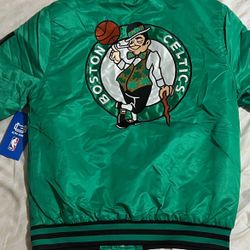 Authentic Ultra GAME Embroidered Boston Celtics Varsity Button Up Jacket. Size S