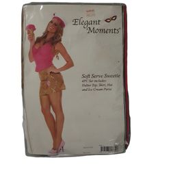 Sweet Ice Cream Woman's Halloween Costume (Size M  And  Size L)  *Halter Top *Skirt  *Hat *Ice Cream Purse  (New)