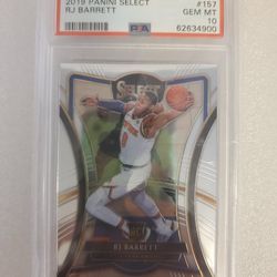 2019-20 Panini Select Premier Level RJ Barrett #157 PSA 10 GEM Mint Rookie RC