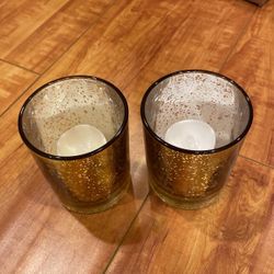 Gold Battery Candles