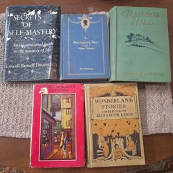 ANTIQUE BOOKS LOT OF 5