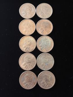 10 USA Sacagawea Dollars