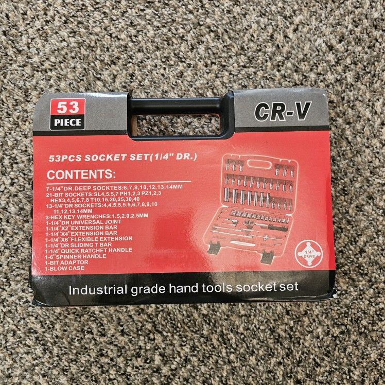 CR-V 53 Piece Industrial Grade Hand Tools Socket Set
