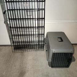 Top Paw 8 Panel Dog Fence Plus Small Crate