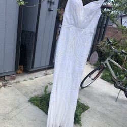 Beautiful White Sequin Wedding Dress