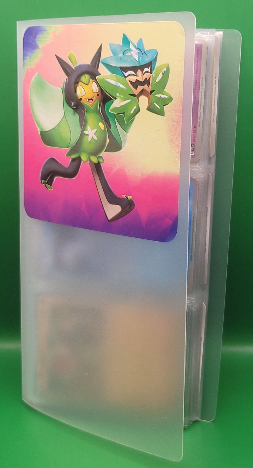 Small Plastic Portfolio W/ Pokemon Cards 