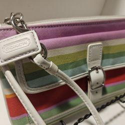 Coach RAINBOW 🌈 Wristlet With Matching Coach Tag
