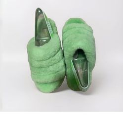 Lime Green Womens Ugg Slides Size 7