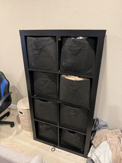 Black 8-Cube Storage Organizer