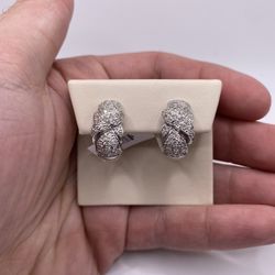 Diamond & Gold Earrings (1.14 C.t) Certified!