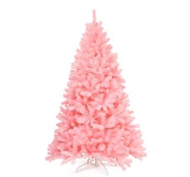 🎄 6-Foot Pink Artificial Christmas Tree – New! 🎄