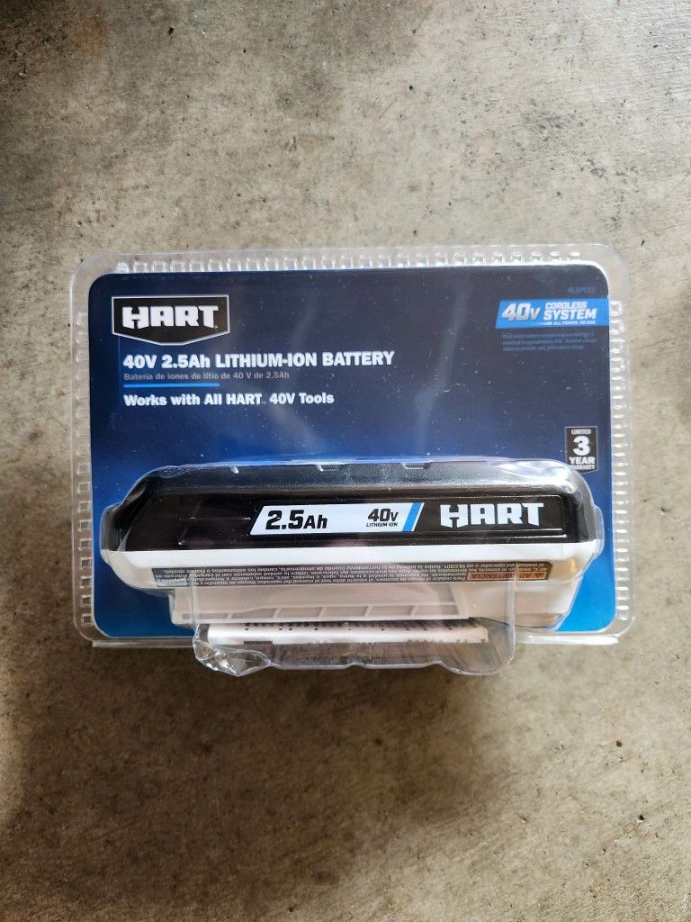 40v Hart Battery 2.5Ah New In Box