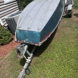 Aluminum Boat, Trailer And Motor