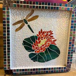 Large Vintage Mosaic Wall Decor Very Heavy