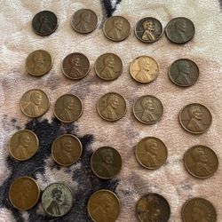 Lincoln wheat penny's 