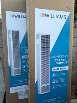 New Williams 25,000 BTU Wall Heater Furnace Gas 25k
