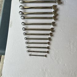 Snap On 12 Peace SAE Combination Wrench Set 1/4 To 7/8
