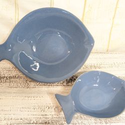 Blue Fish Serving Dishes/Bowls Food Network