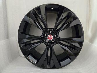 Set 4 Factory 22" Jaguar F Pace R Black Wheels Rims OEM Perfect condition