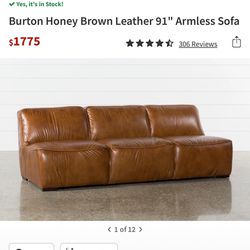 Brown leather Modular sofa 