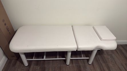White massage table