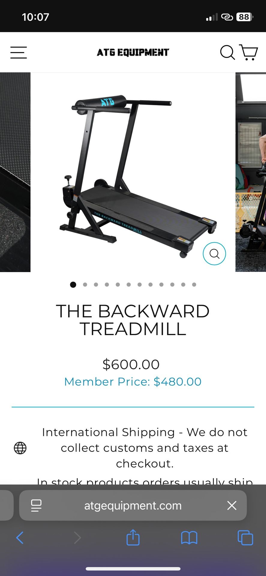 ATG Backwards Treadmill