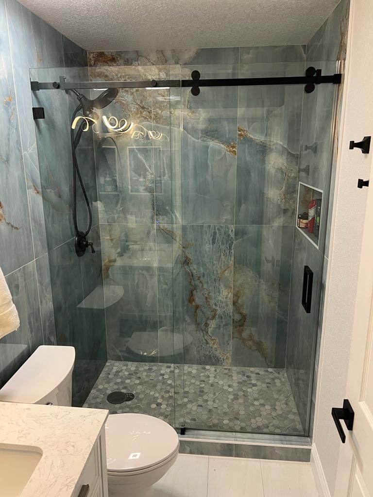 Shower Door And Mirror