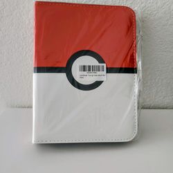 Pokemon Card Binder 4 Pocket, Trading Card Holder Fits 400 Cards With 50 Removable Sleeves, Portable Collection Card Album, Credit Card book With Zip
