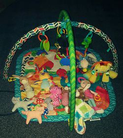 Little tikes basket ball hoop, stuffed animals, baby tummy time toy,