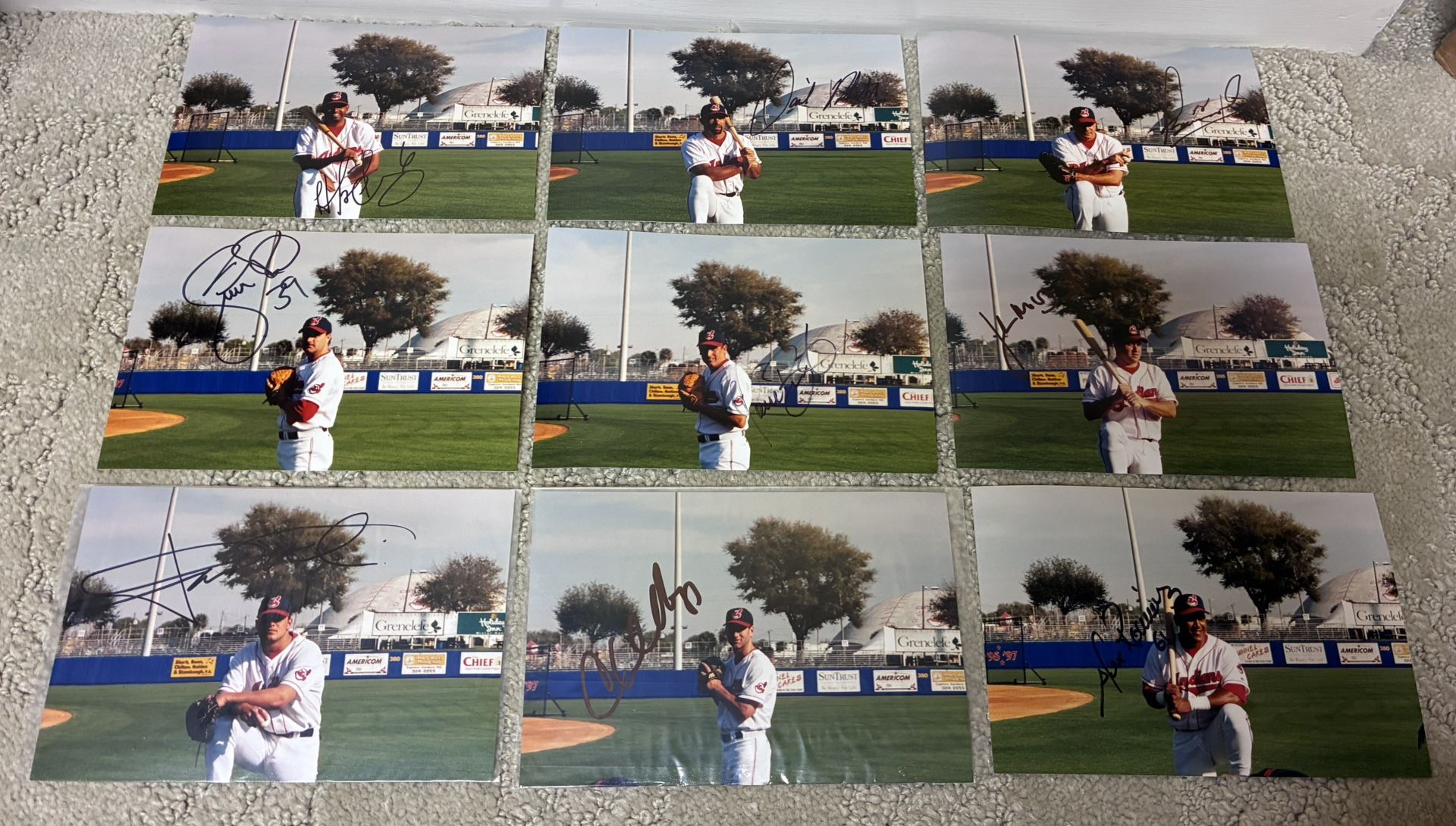 Lot Of 9 Cleveland Indians 4”x 6” Photos From 2000/2001 Spring Training