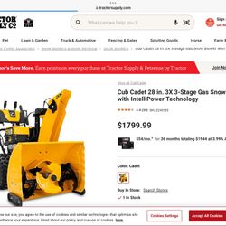 Cubcadet 28 In 3 Stage Snow blower