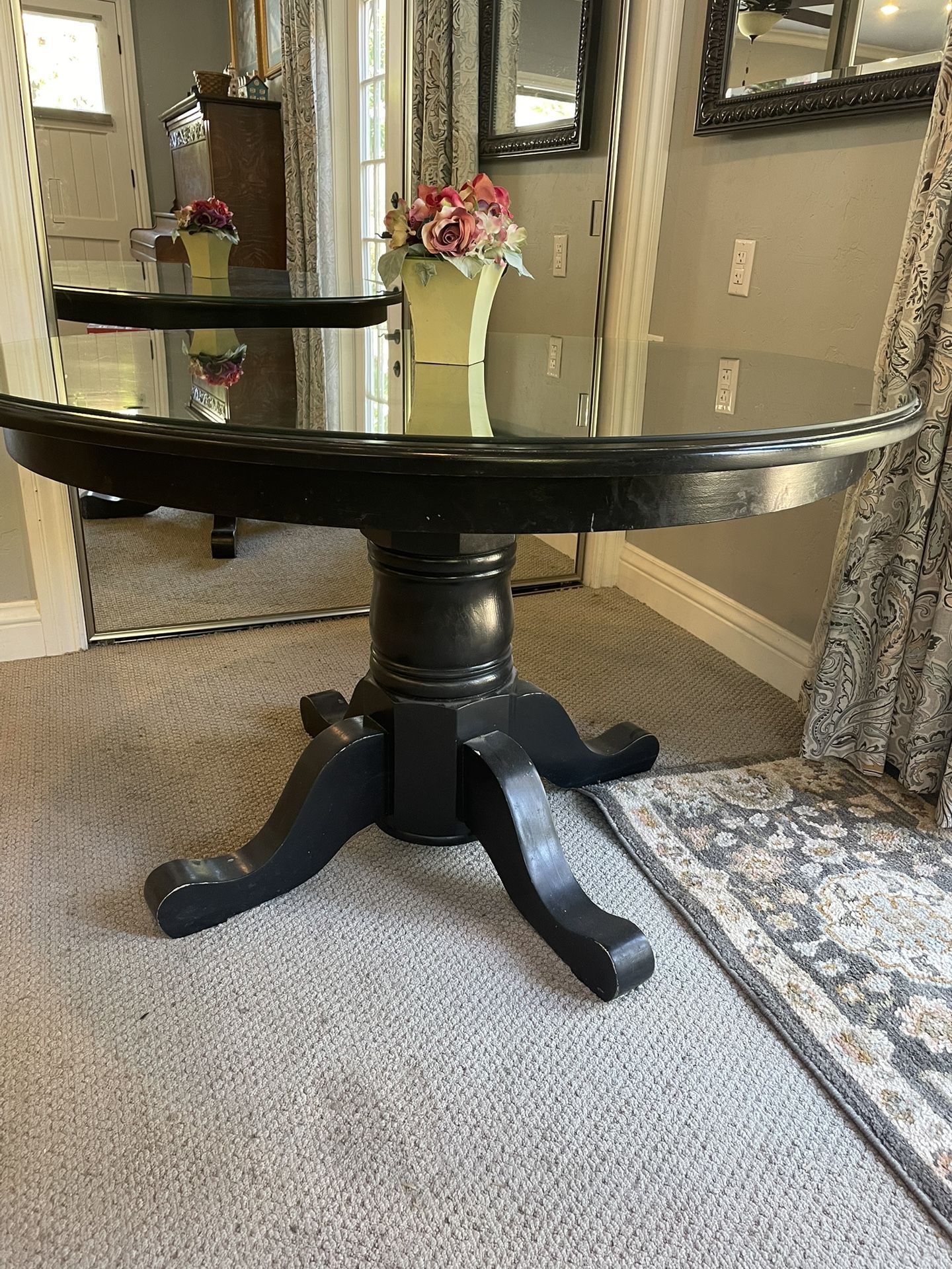 Black Painted Oak Table