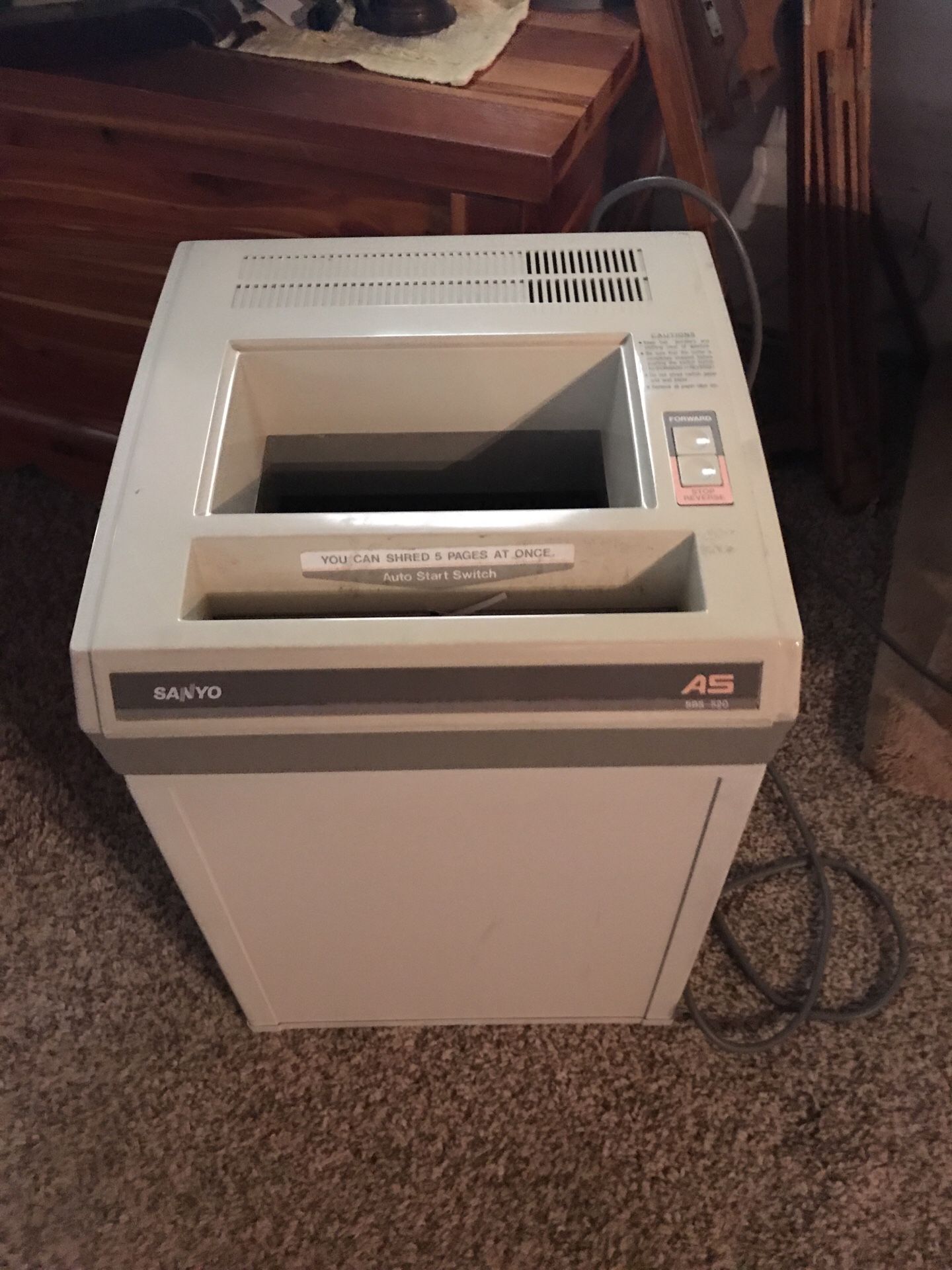 Sanyo AS-SBS520 shredder
