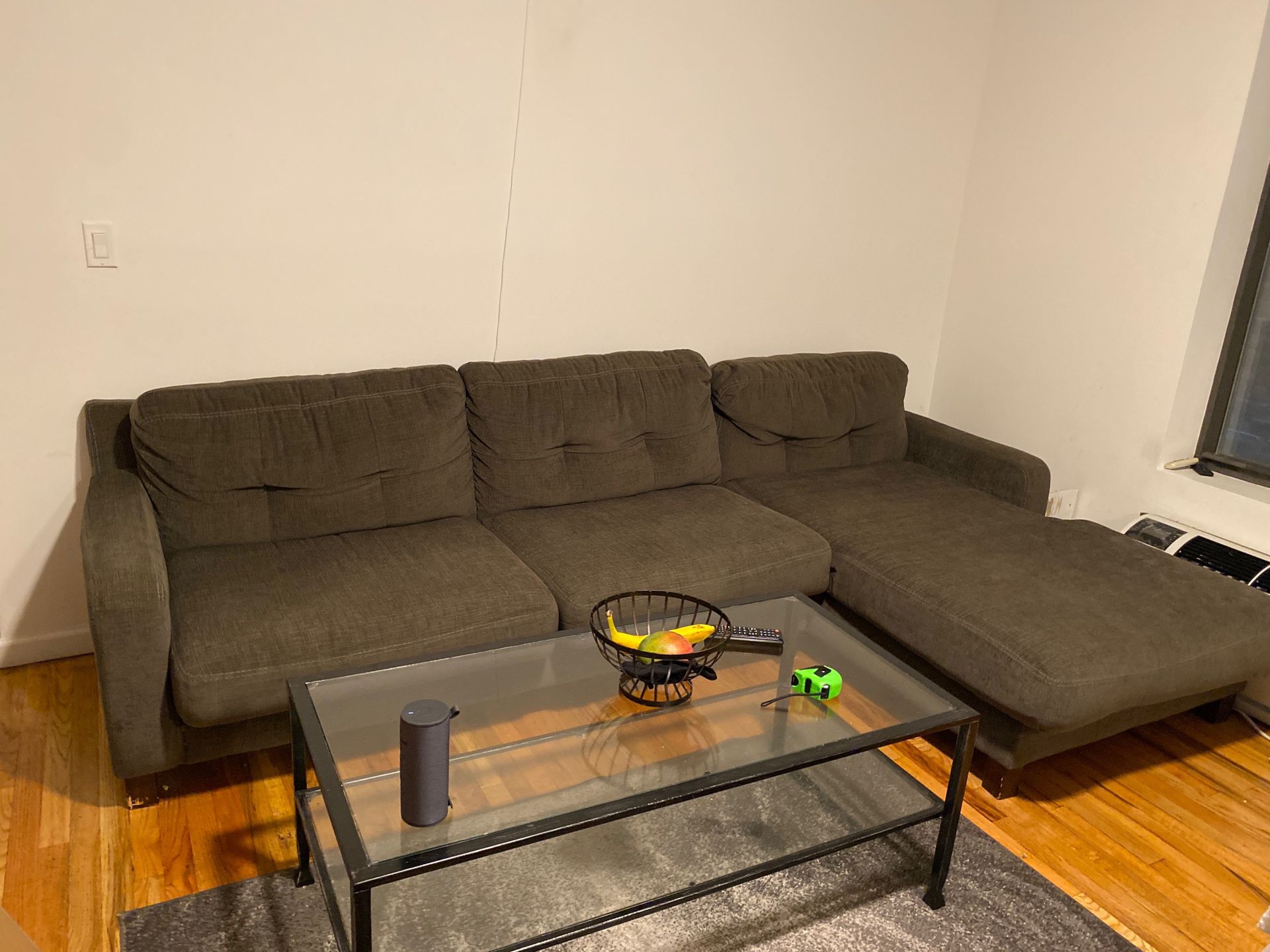 Big gray sectional couch