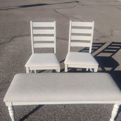 2 Chairs and Bench