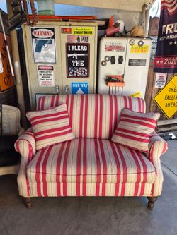 FREE Vintage Candycane Colored Love Seat Couch