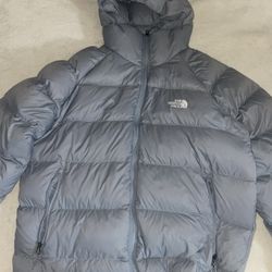 Grey North Face Puffer