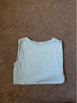 Baby blue cropped shirt