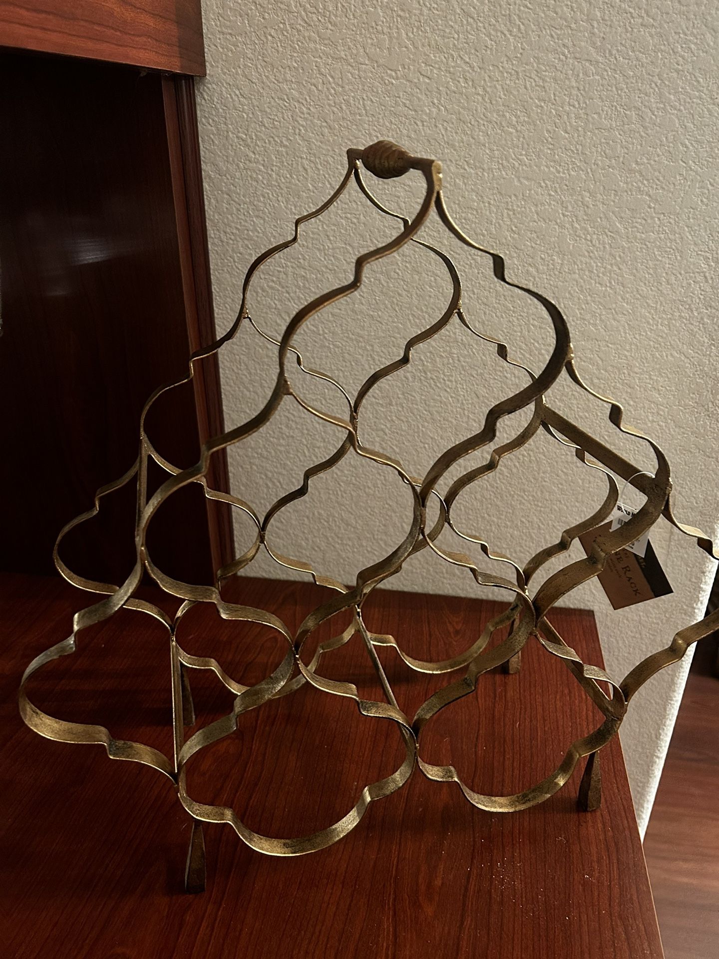 Gold Metal Wine Rack