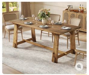 New Open Box LITTLE TREE 63" Rustic Brown Solid Wood Dining(chairs not included) $95 firm