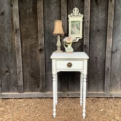 Farmhouse Wooden Nightstand - End Table