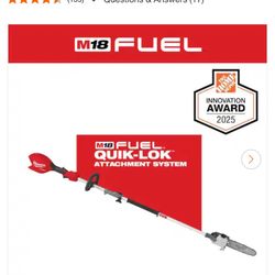 M18 FUEL 18V 10 in. Brushless Cordless Battery Powered Pole Saw with QUIK-LOK Attachment Capability (Tool-Only)$320
