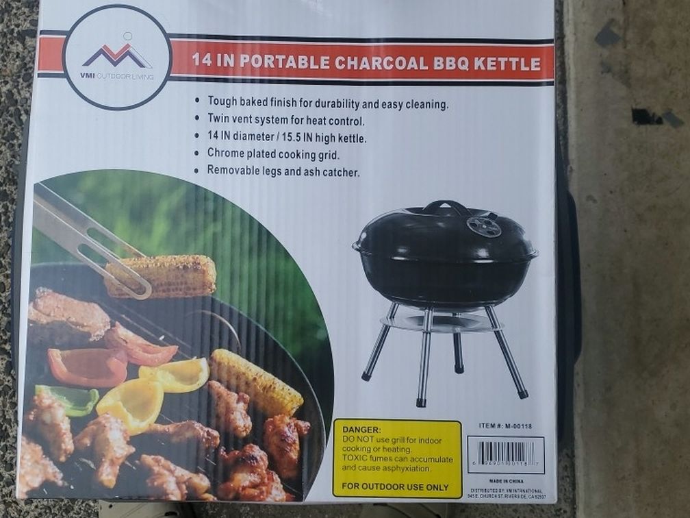14' Portable charcoal BBQ Kettle 