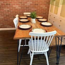 Farmhouse  Dining Table  And Bench 
