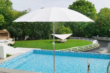 Large White Outdoor Patio Umbrella