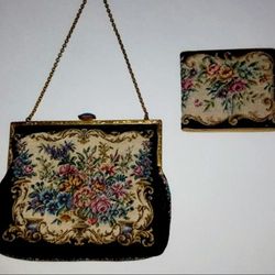 Vintage Petit Point Purse & Wallet