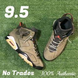 Size 9.5 Air Jordan 6 Retro Travis Scott Cactus Jack “Olive” 🫒 